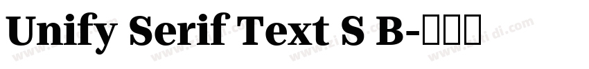Unify Serif Text S B字体转换